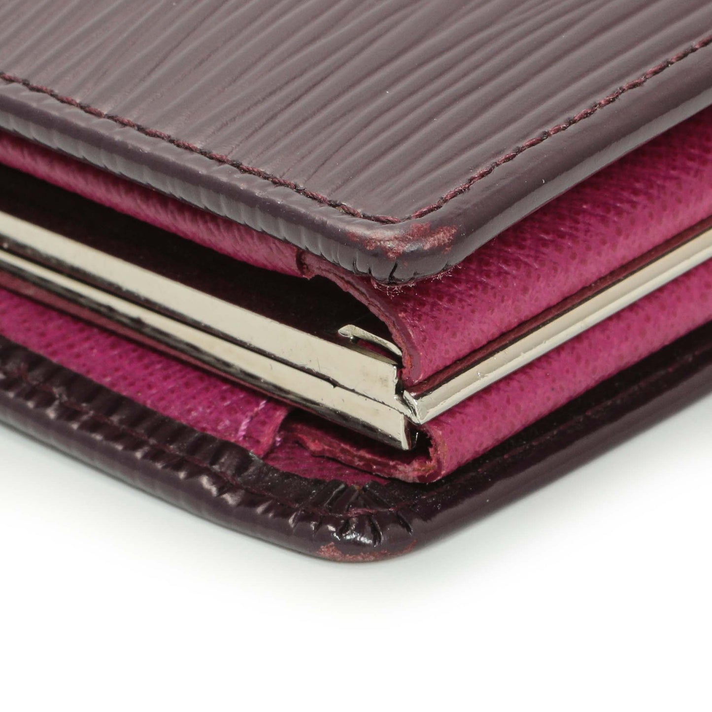 Exclusive Louis Vuitton Cassis Epi French Purse Wallet — Lifestyle View