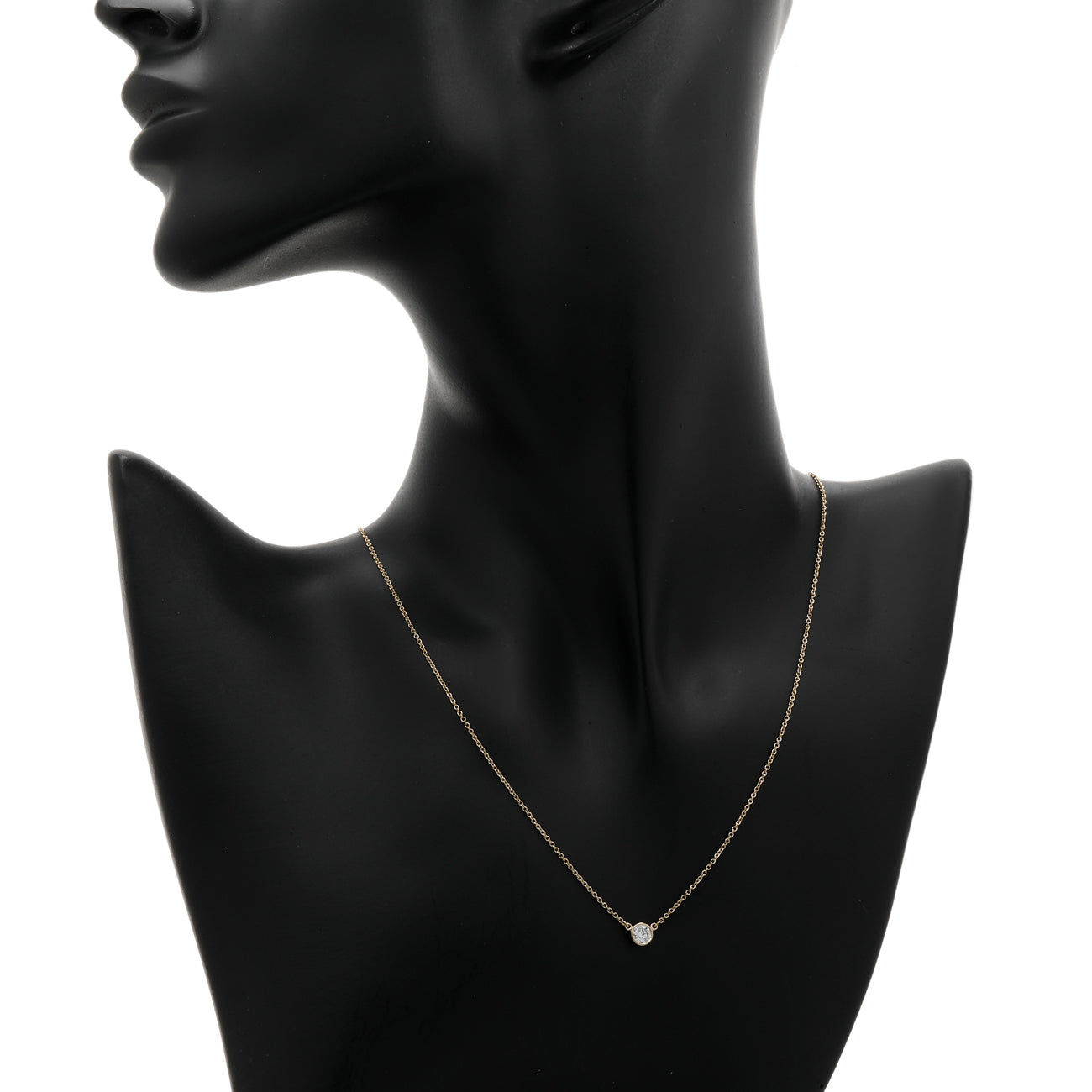 Exclusive Tiffany & Co. 18K Yellow Gold Diamonds by the Yard Pendant Necklace — Detail View