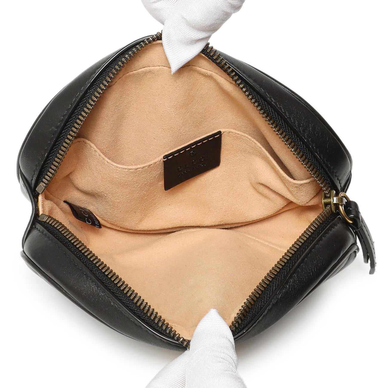 Exclusive Gucci Black Calfskin Matelasse GG Marmont Belt Bag — Alternate View 9