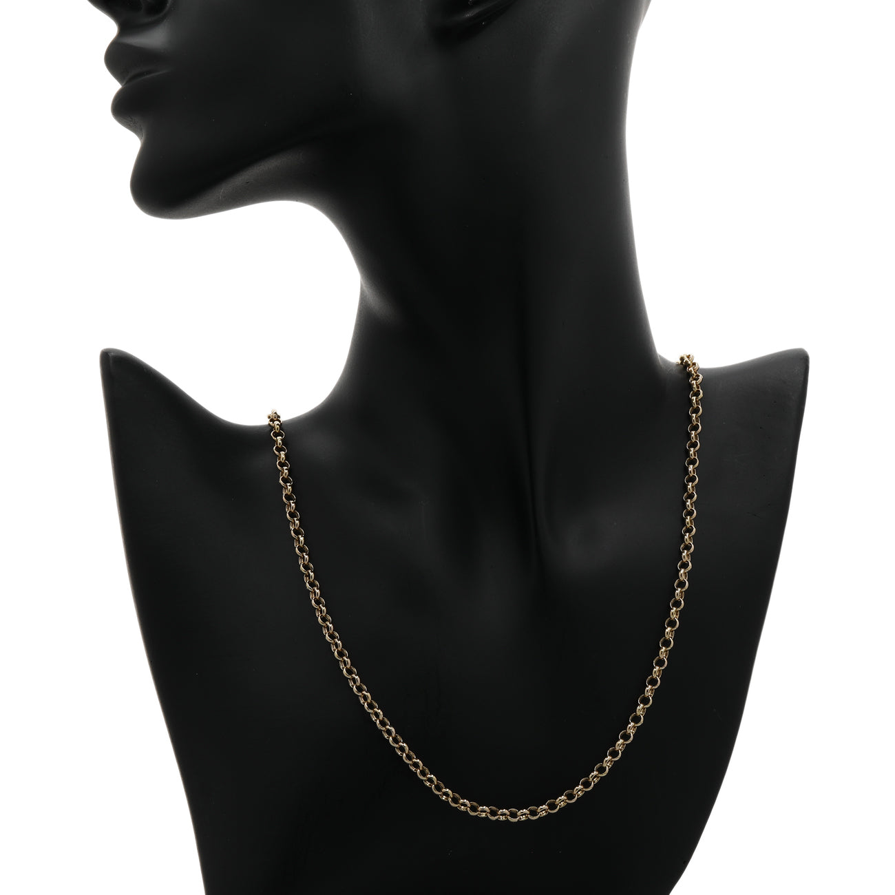Exclusive 18K Yellow Gold Rolo Gold Chain — Back View