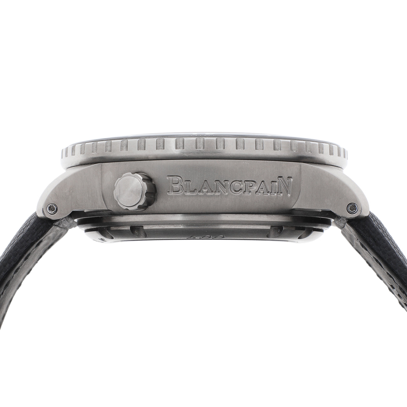 Exclusive Blancpain Titanium Fifty Fathoms 500 Fathoms GMT 50021-12B30-52B — Back View