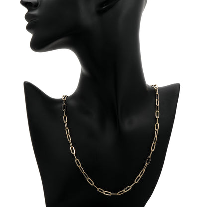 Exclusive 18K Yellow Gold Paperclip Chain — Back View