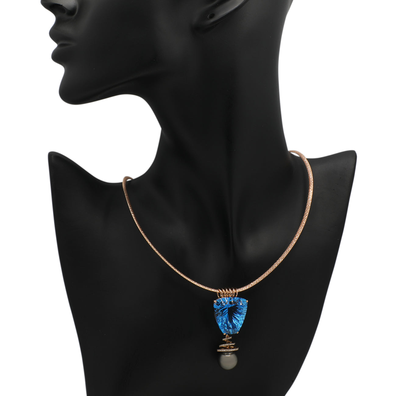 Exclusive 18K Rose Gold 12.7mm South Sea Pearl Pendant — Back View