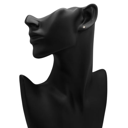 Exclusive 14K Rose Gold 0.48 Carat Diamond Stud Earrings — Back View