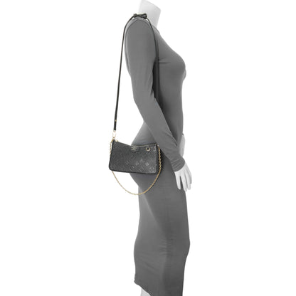 Exclusive Louis Vuitton Black Empreinte Easy Pouch On Strap — Lifestyle View