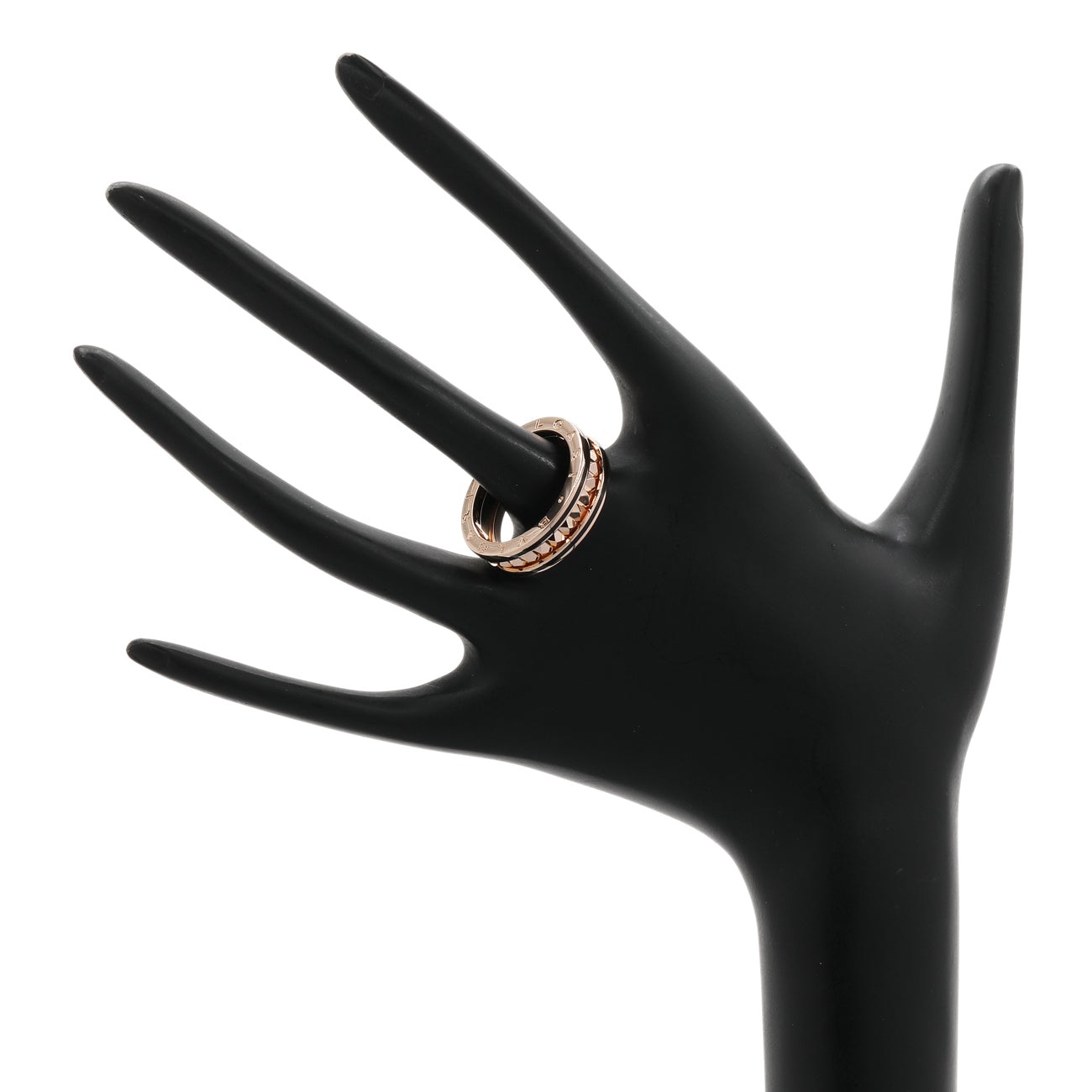 Exclusive Bulgari 18K Rose Gold B.zero1 Rock One-Band Ring — Back View
