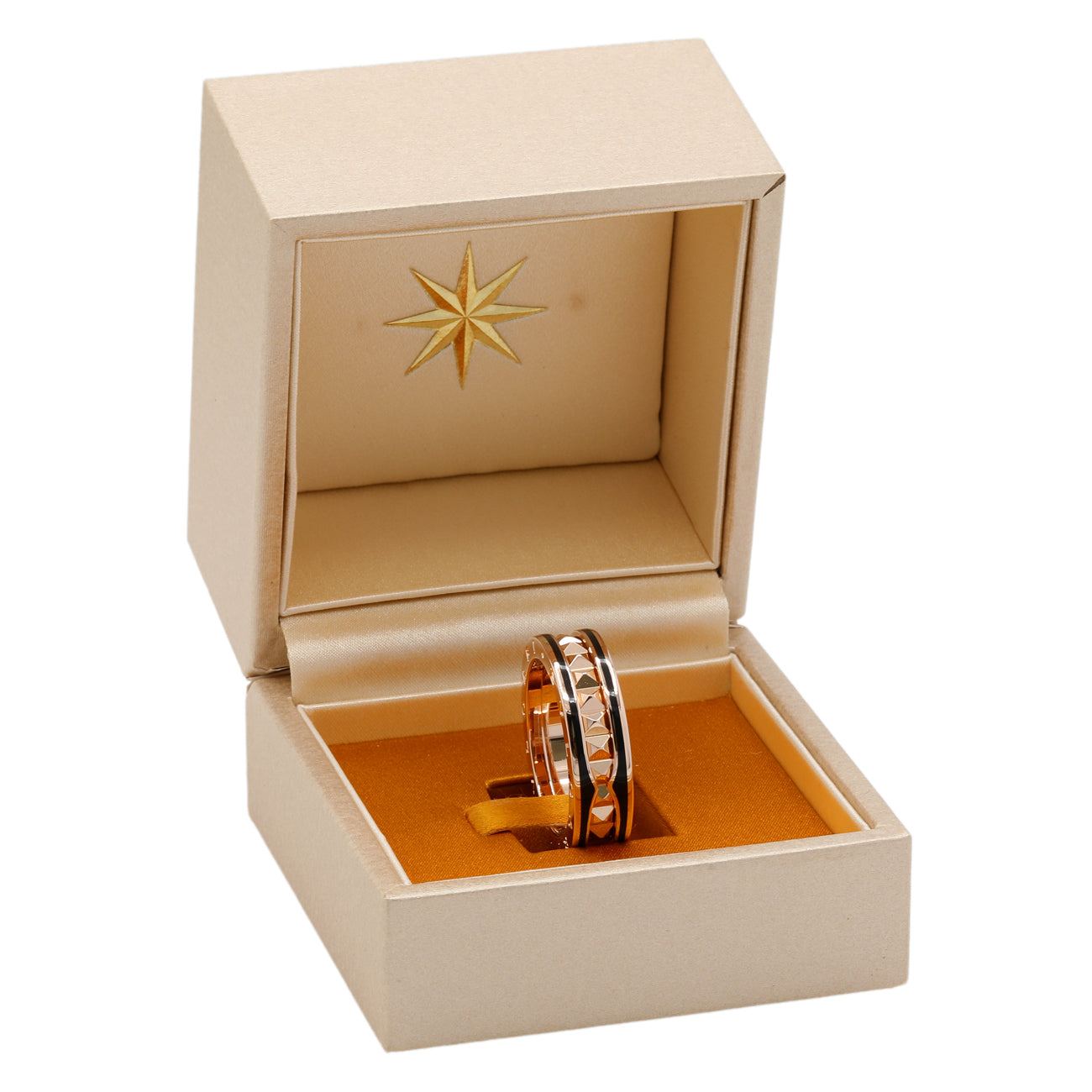 Exclusive Bulgari 18K Rose Gold B.zero1 Rock One-Band Ring — Top View