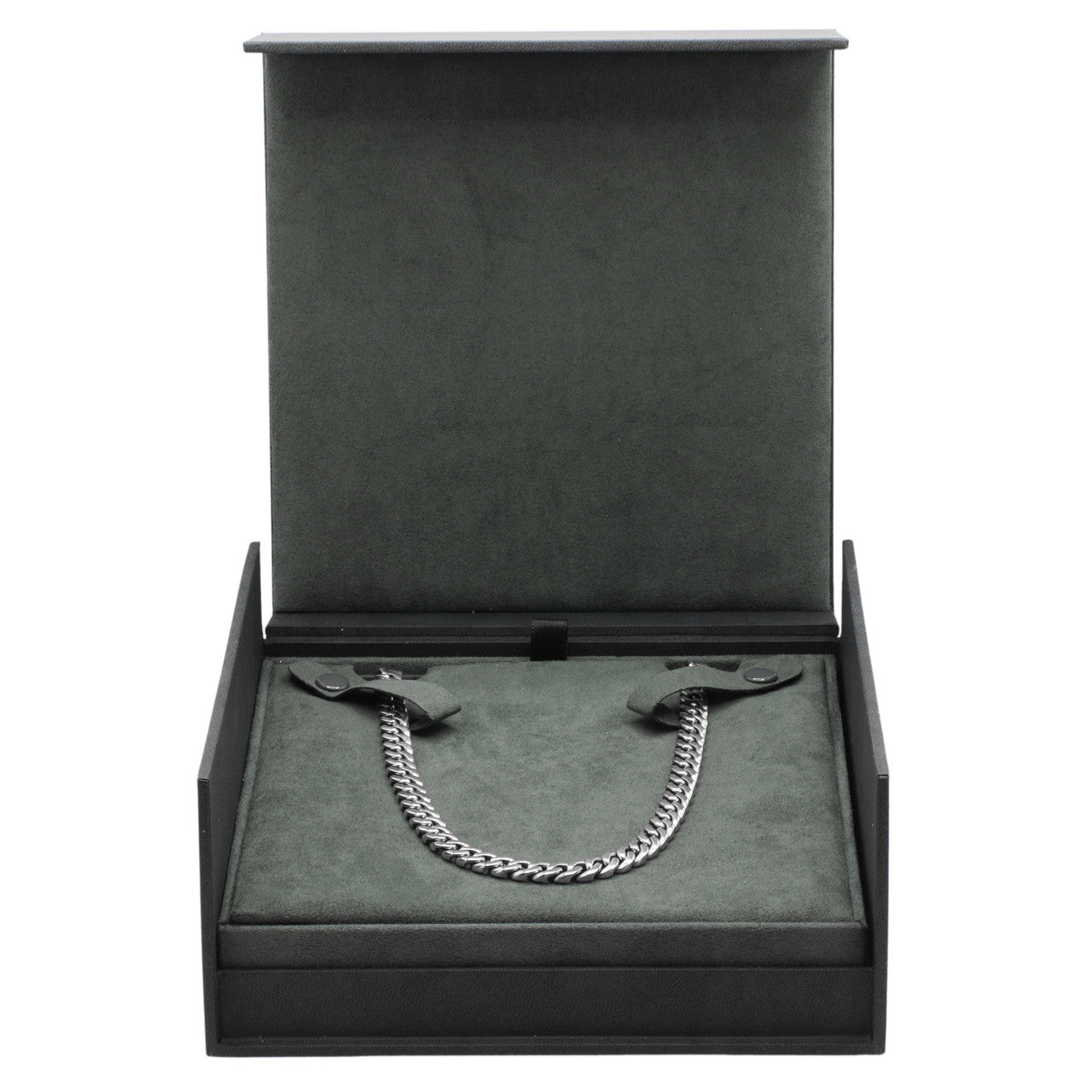 Exclusive David Yurman Sterling Silver Curb Chain Necklace — Detail View