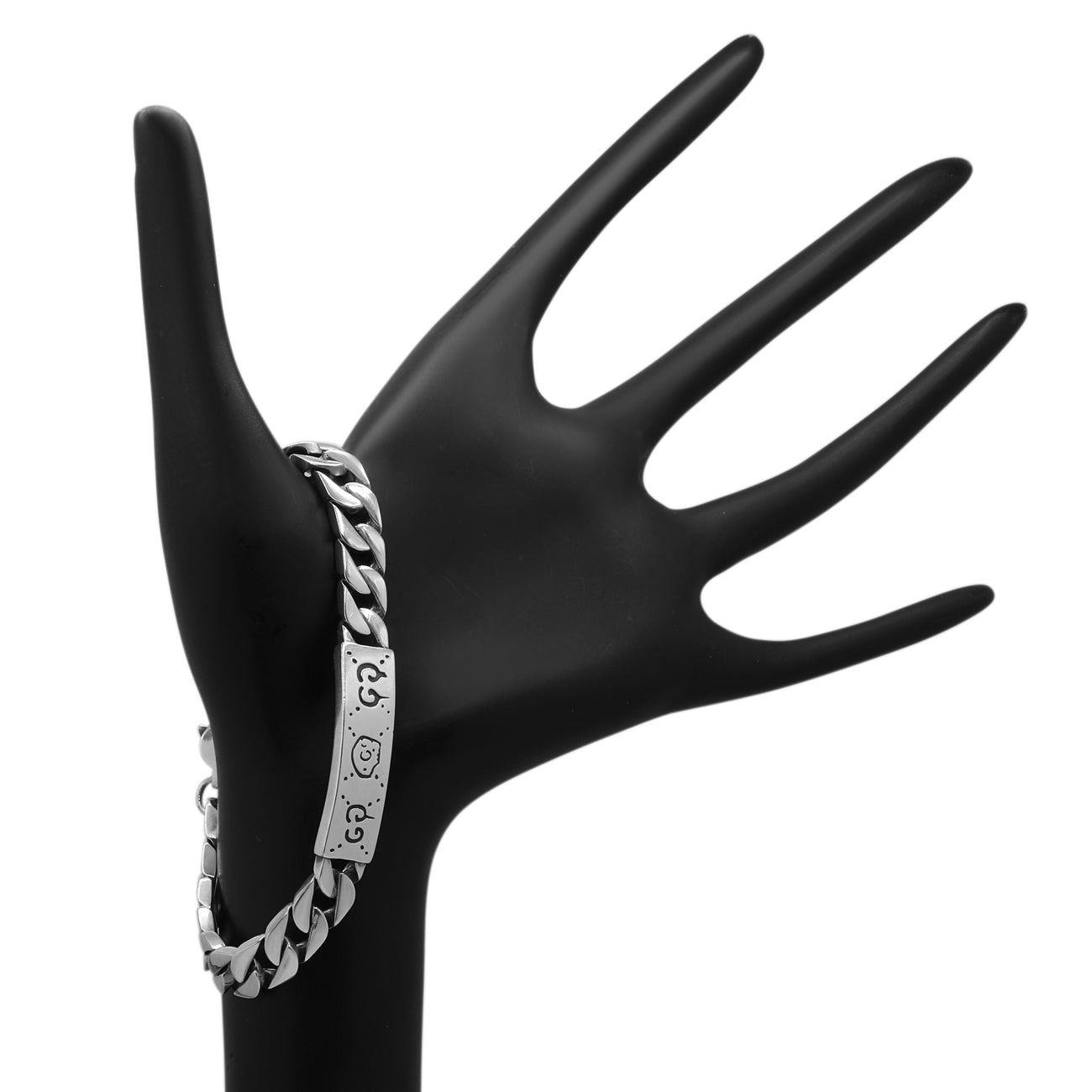 Exclusive Gucci Sterling Silver Guccighost Chain Bracelet — Back View