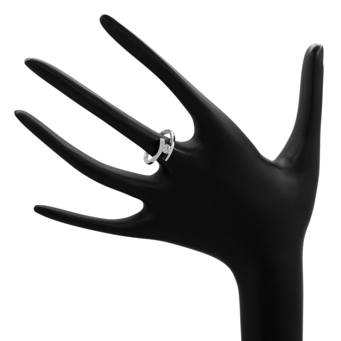 Exclusive Platinum 0.34 Carat Diamond Ring — Back View