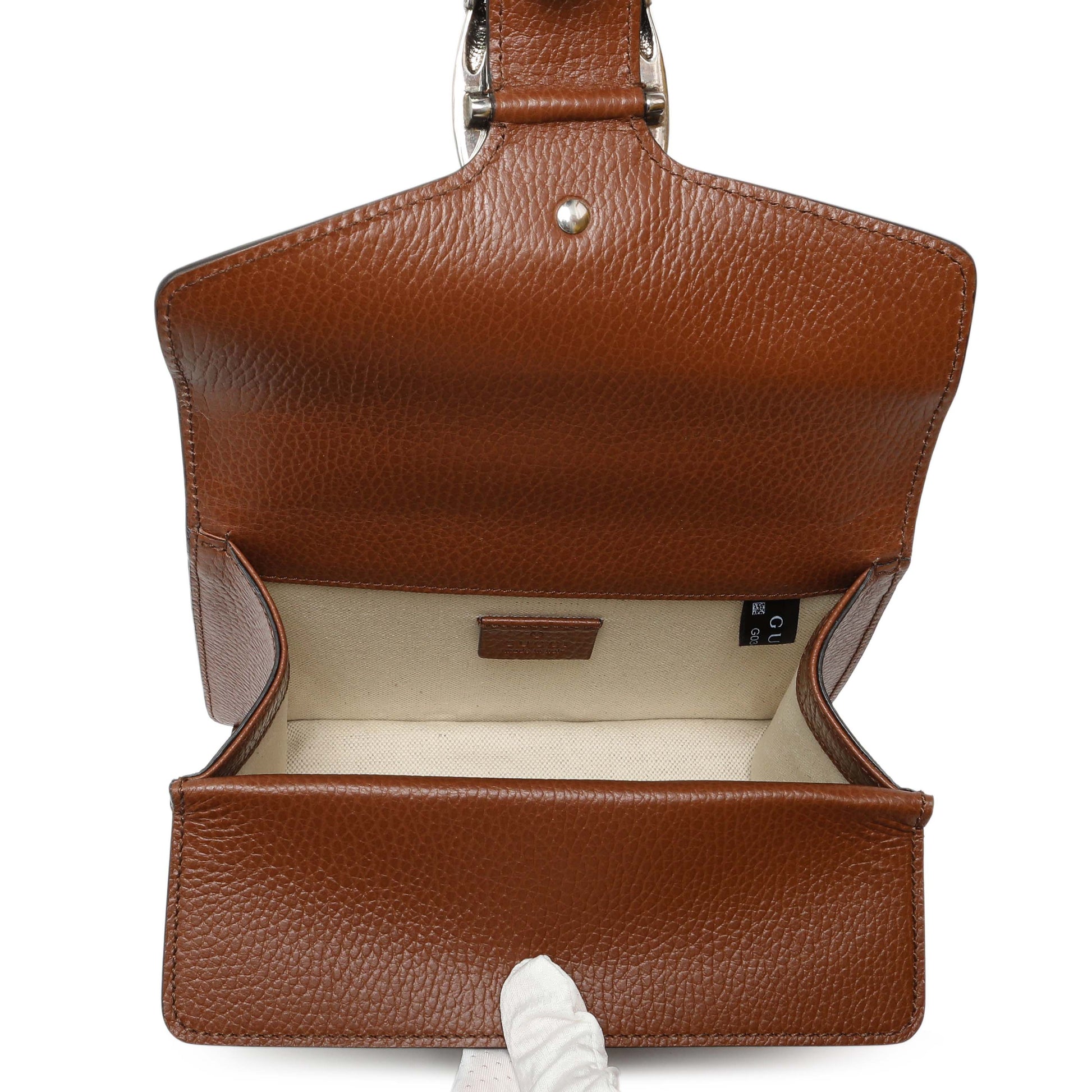Exclusive Gucci New Denim GG Monogram Enamel Mini Dionysus Shoulder Bag — Top View