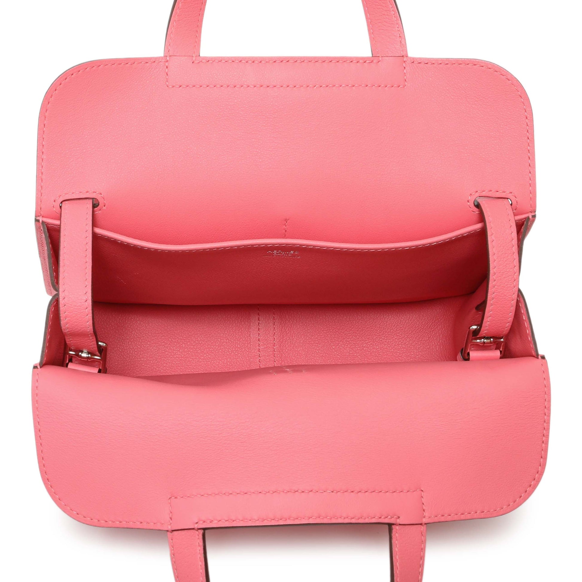Exclusive Hermes Rose Azalee Evercolor Halzan 25 — Top View