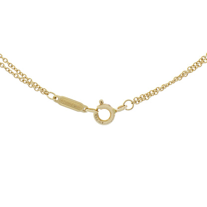 Exclusive Tiffany & Co. 18K Yellow Gold Infinity Double Chain Pendant Necklace — Side View
