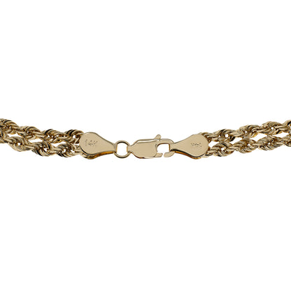 Exclusive 14K Yellow Gold Double Rope Bracelet — Side View