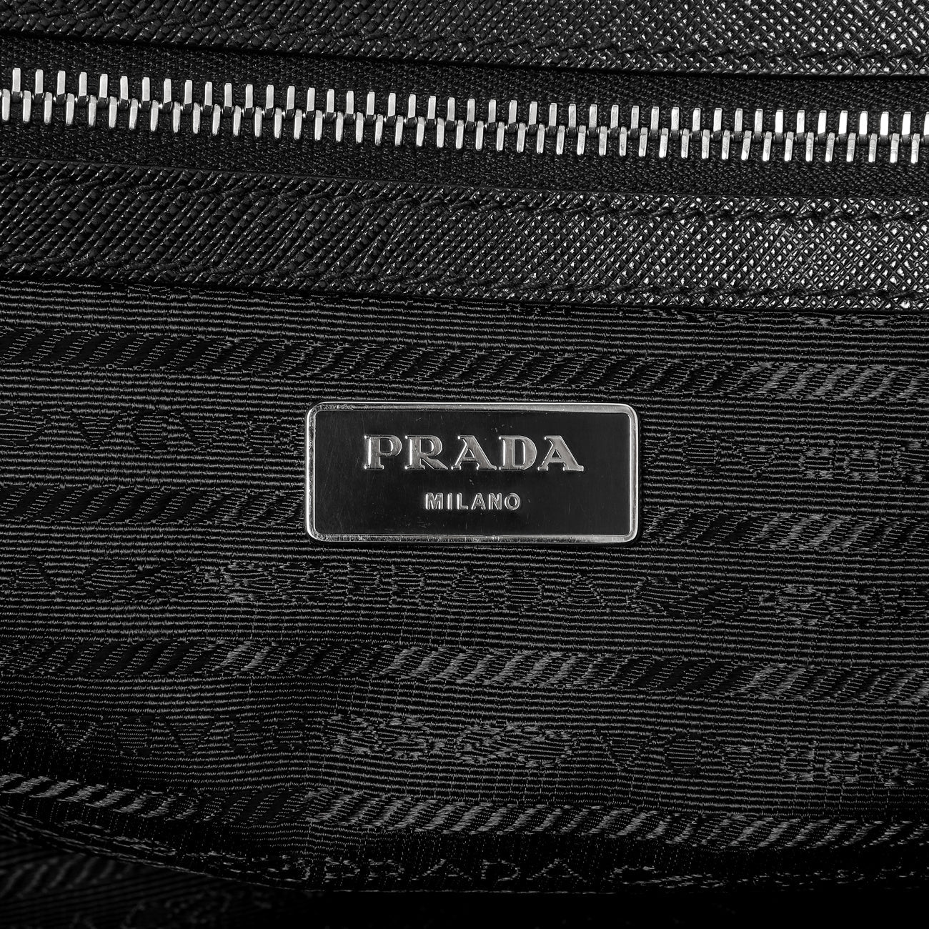 Exclusive Prada Black Saffiano Travel Briefcase — Alternate View 9