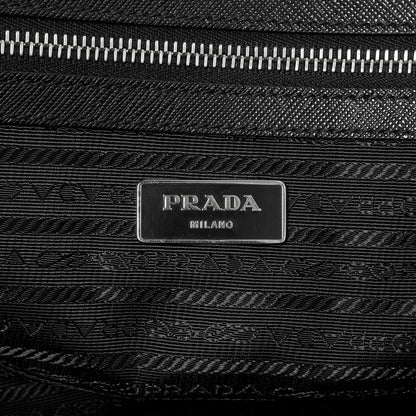 Exclusive Prada Black Saffiano Travel Briefcase — Alternate View 9