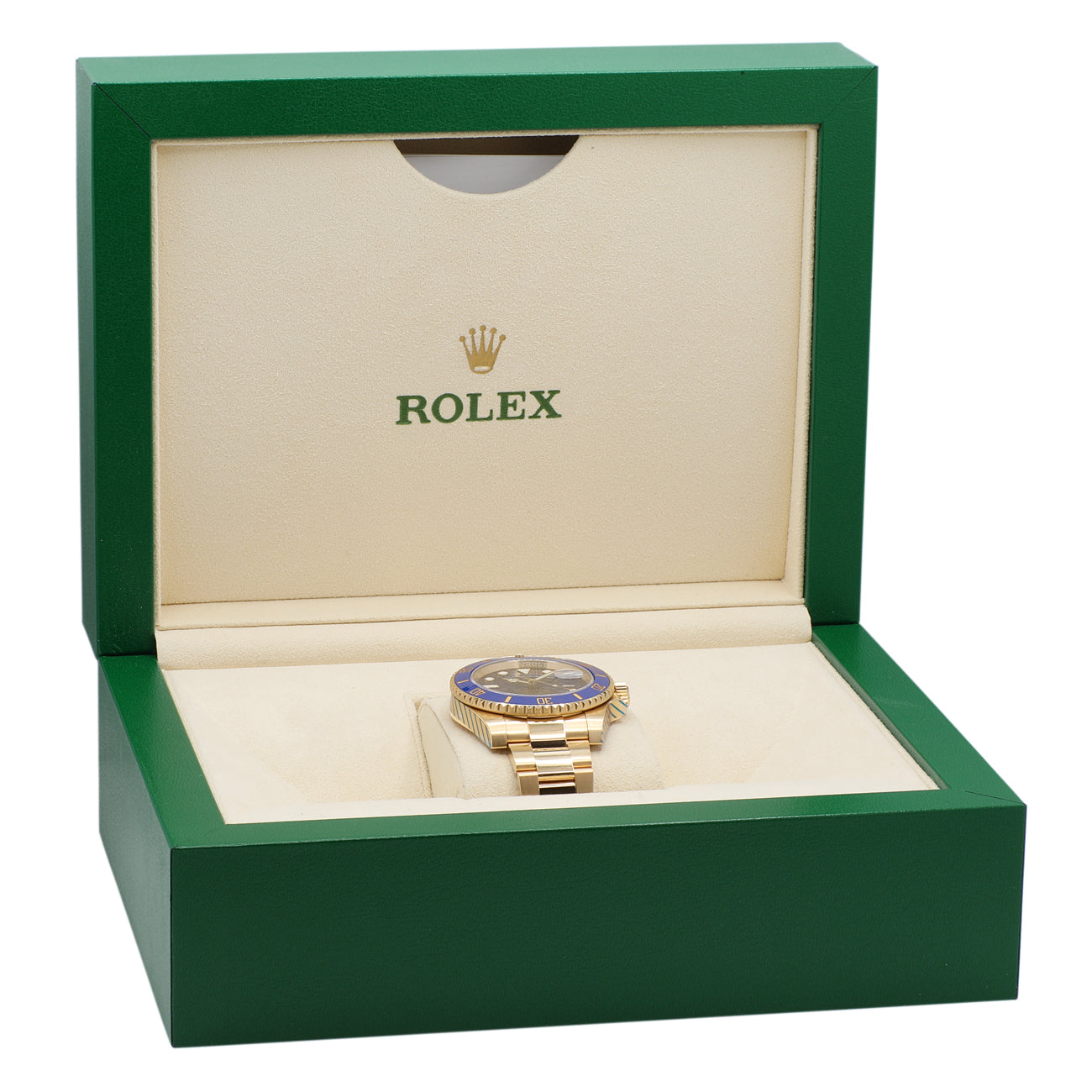 Exclusive Rolex 18K Yellow Gold Submariner Date 116618LB — Detail View
