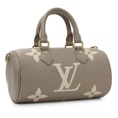 Exclusive Louis Vuitton Tourterelle Grey Empreinte Papillon BB — Side View