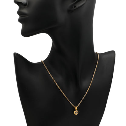 Exclusive Chopard 18K Yellow Gold Happy Diamonds Necklace — Detail View