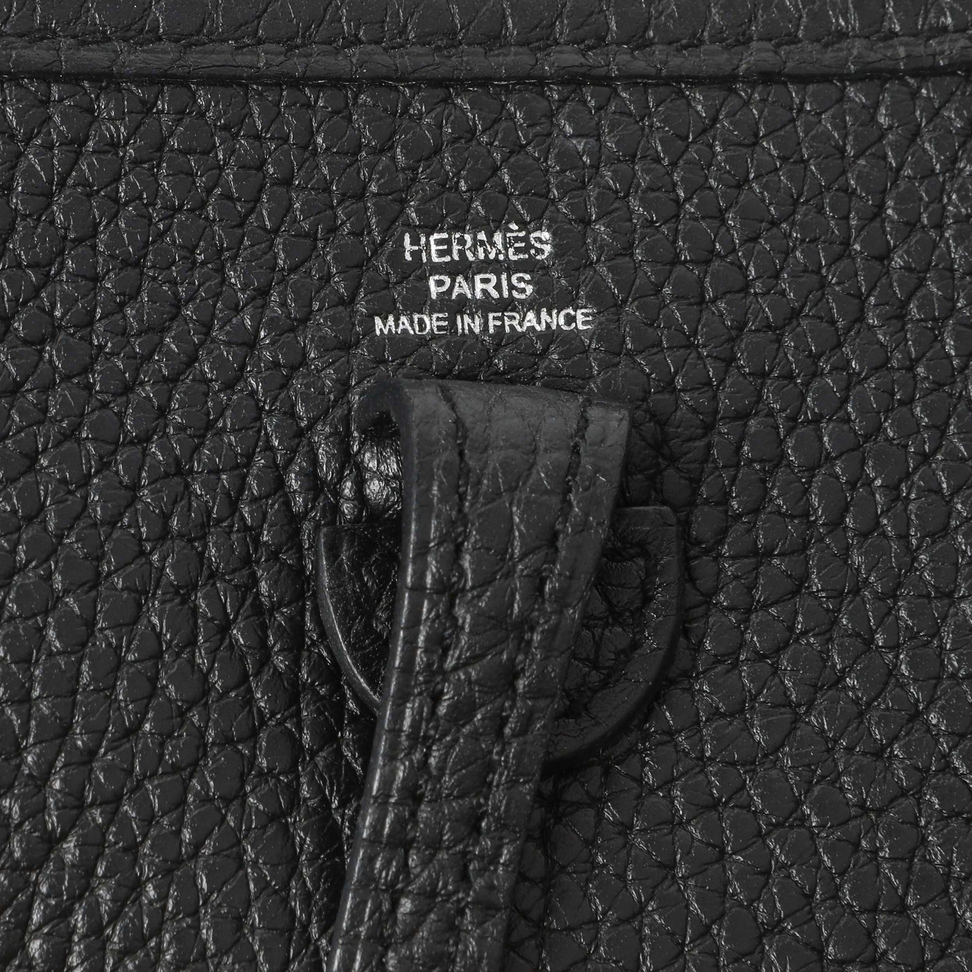 Exclusive Hermes Black Clemence Evelyne TPM — Detail View