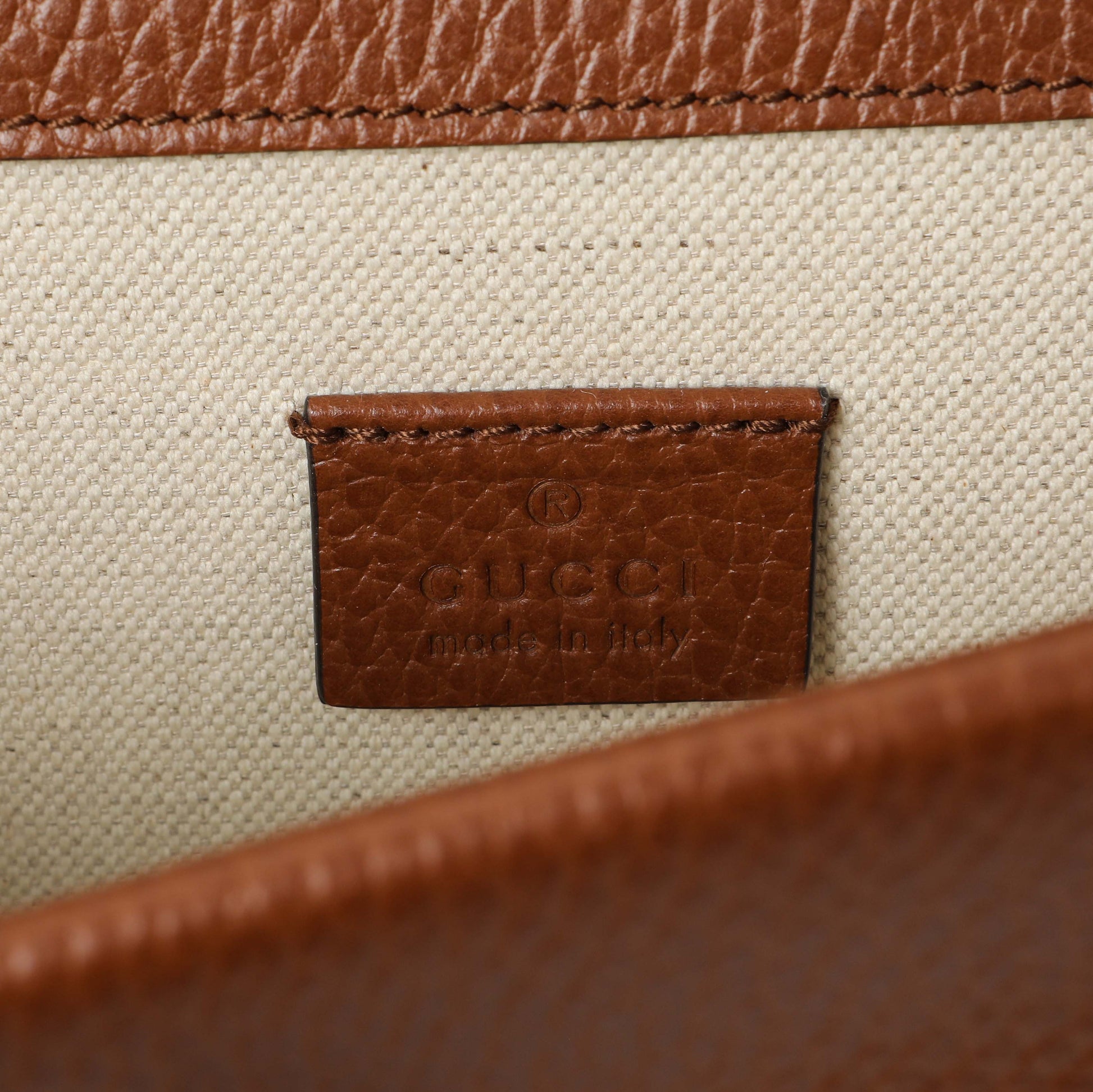 Exclusive Gucci New Denim GG Monogram Enamel Mini Dionysus Shoulder Bag — Detail View