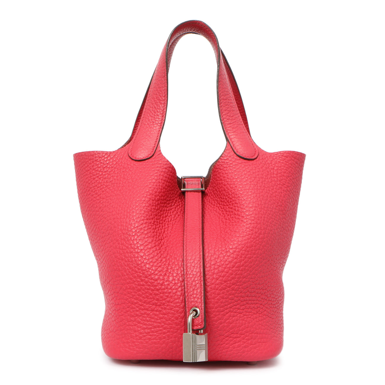 Exclusive Hermes Rose Extreme Clemence Picotin Lock 18 — Front View