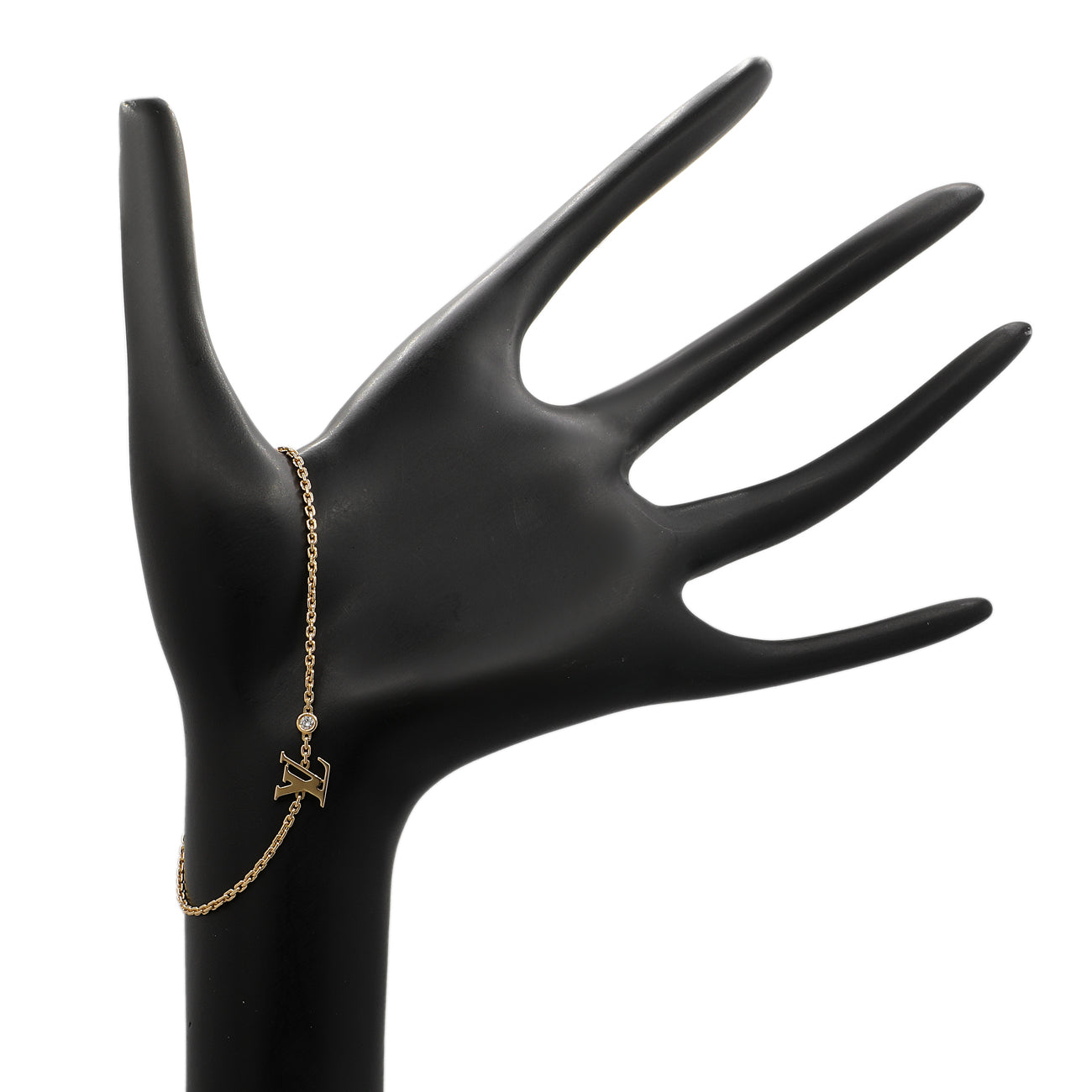 Exclusive Louis Vuitton 18K Yellow Gold Diamond LV Idylle Blossom Bracelet — Back View