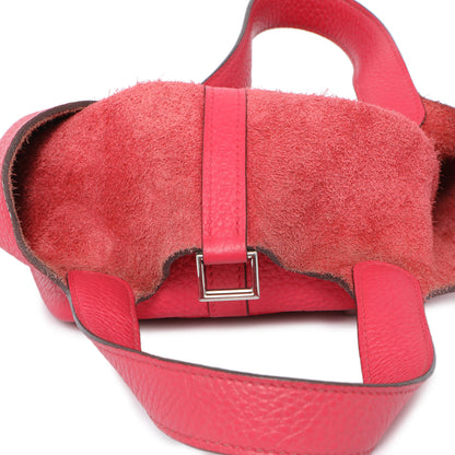 Exclusive Hermes Rose Extreme Clemence Picotin Lock 18 — Lifestyle View