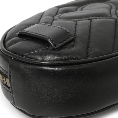 Exclusive Gucci Black Calfskin Matelasse GG Marmont Belt Bag — Alternate View 7