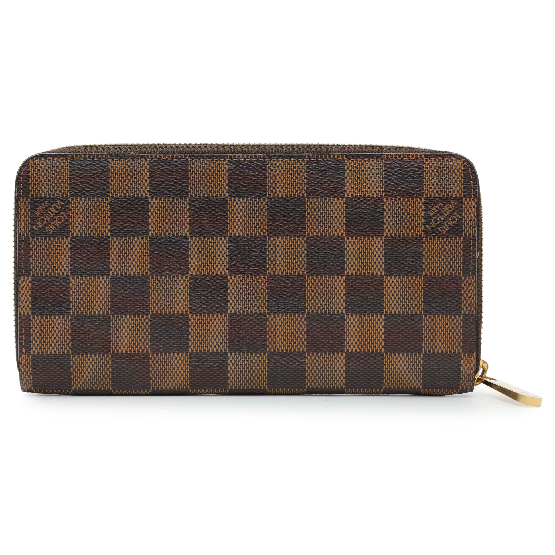 Exclusive Louis Vuitton Damier Ebene Zippy Long Wallet — Side View