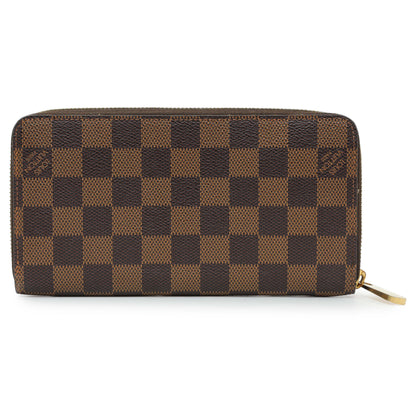 Exclusive Louis Vuitton Damier Ebene Zippy Long Wallet — Side View