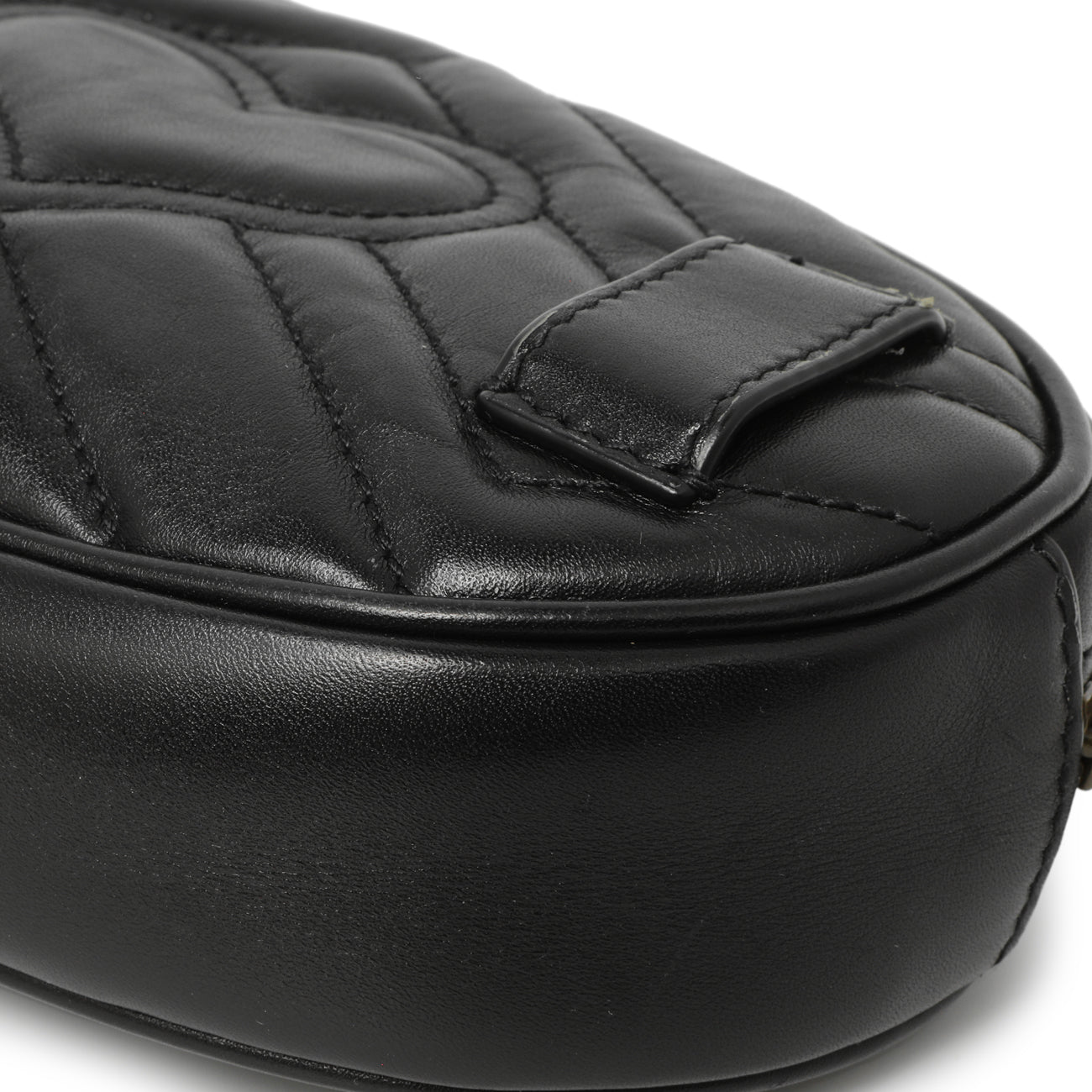 Exclusive Gucci Black Calfskin Matelasse GG Marmont Belt Bag — Alternate View 8