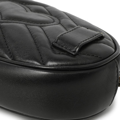 Exclusive Gucci Black Calfskin Matelasse GG Marmont Belt Bag — Alternate View 8