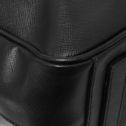 Exclusive Prada Black Saffiano Travel Briefcase — Top View