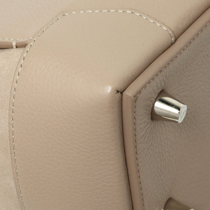 Exclusive Christian Louboutin Taupe Calfskin Suede Small Eloise Tote — Top View
