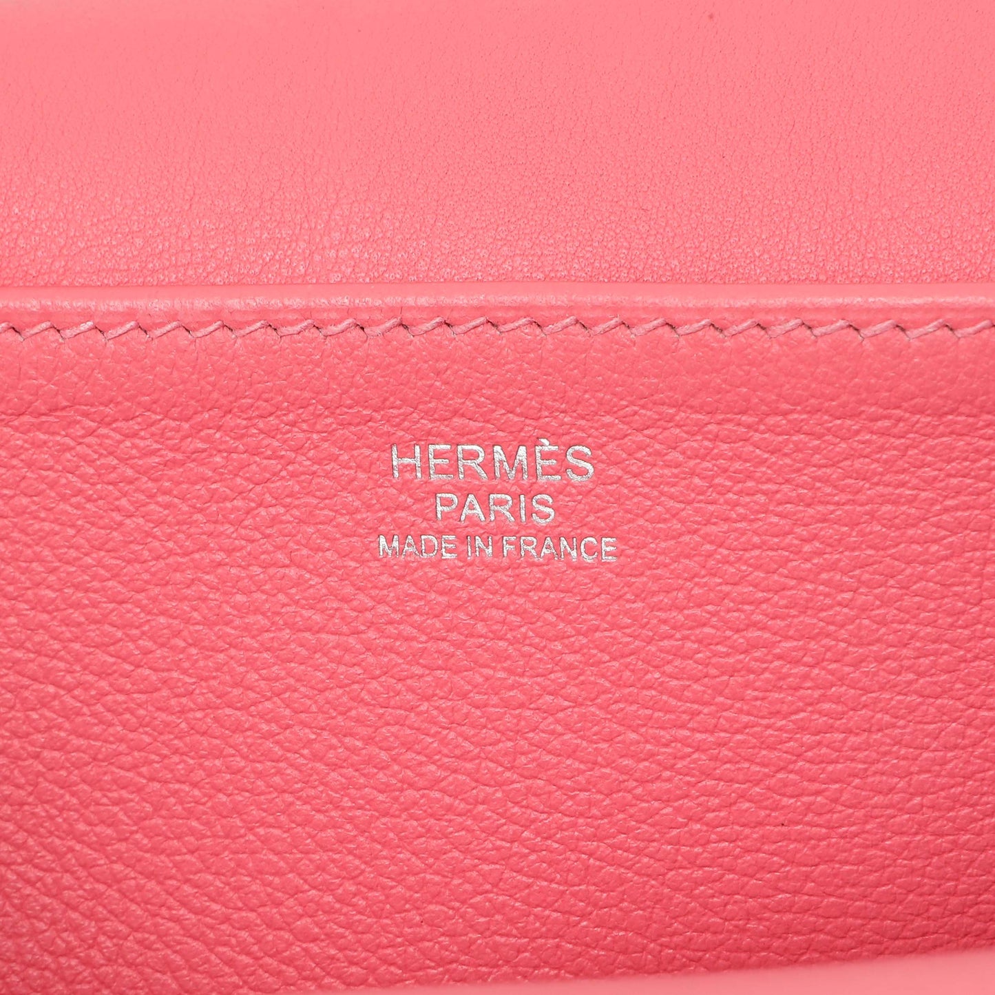Exclusive Hermes Rose Azalee Evercolor Halzan 25 — Detail View