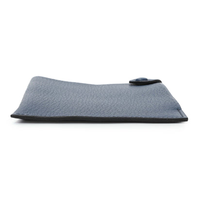 Exclusive Hermes Blue Tarmac Passport Holder — Back View