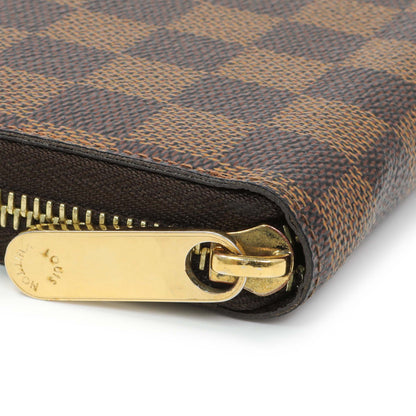 Exclusive Louis Vuitton Damier Ebene Zippy Long Wallet — Top View
