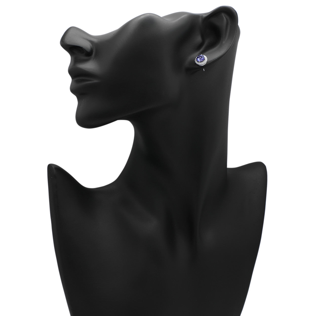 Exclusive Tiffany & Co. Platinum Tanzanite Soleste Earrings — Back View