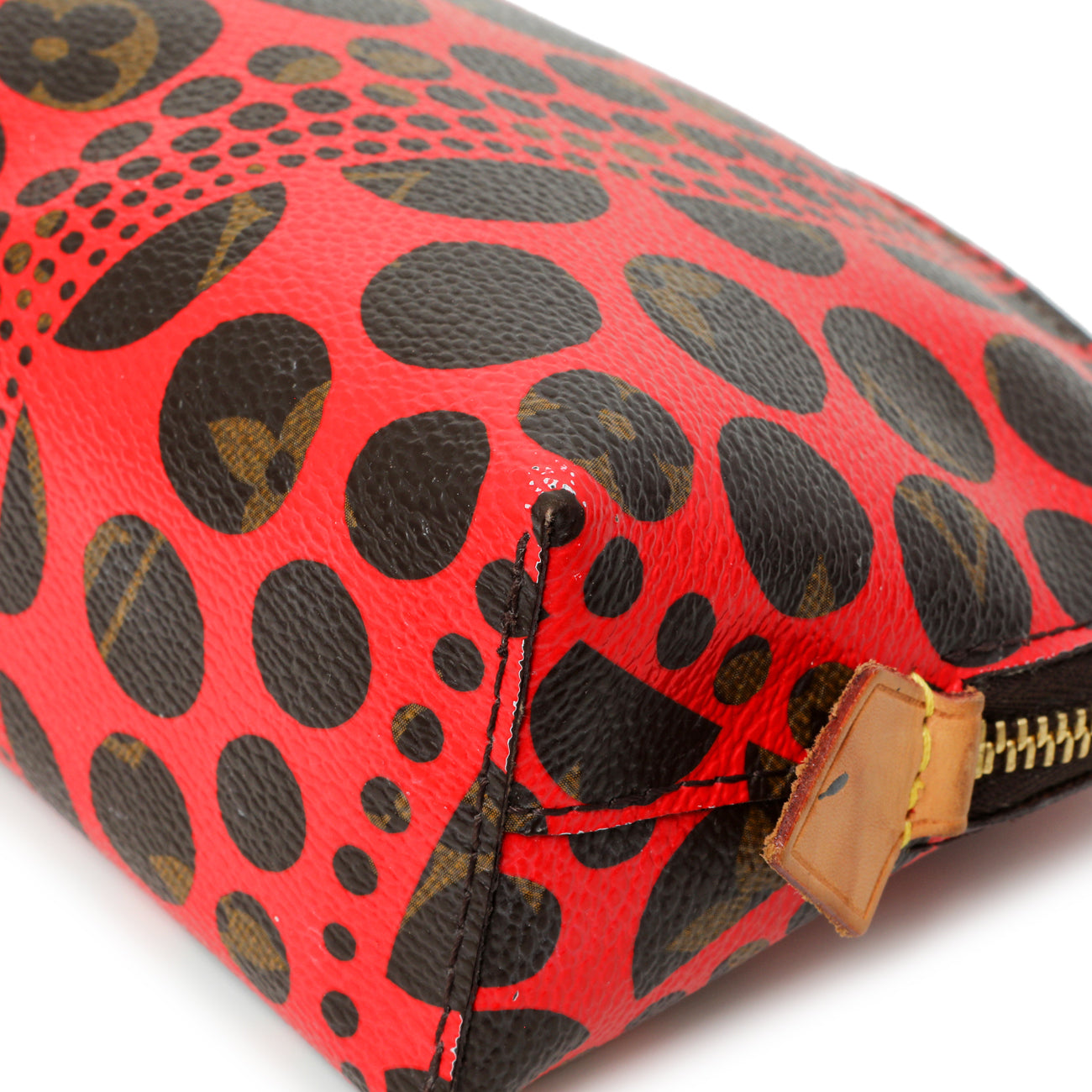 Exclusive Louis Vuitton Yayoi Kusama Monogram Pumpkin Dots Cosmetic Pouch — Detail View