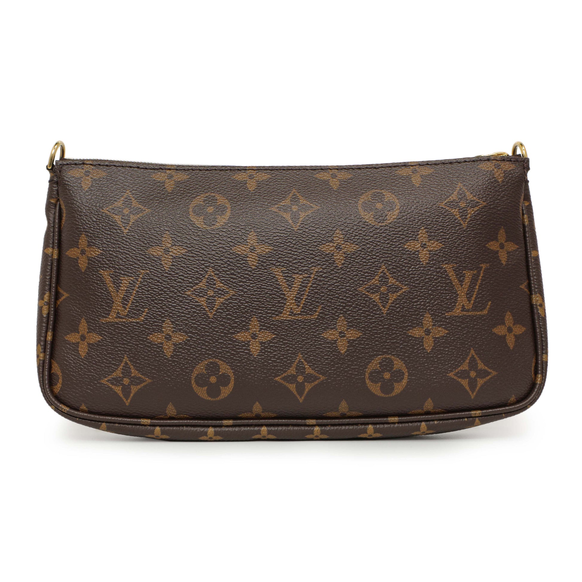 Exclusive Louis Vuttion Monogram Khaki Multi Pochette Accessories — Back View