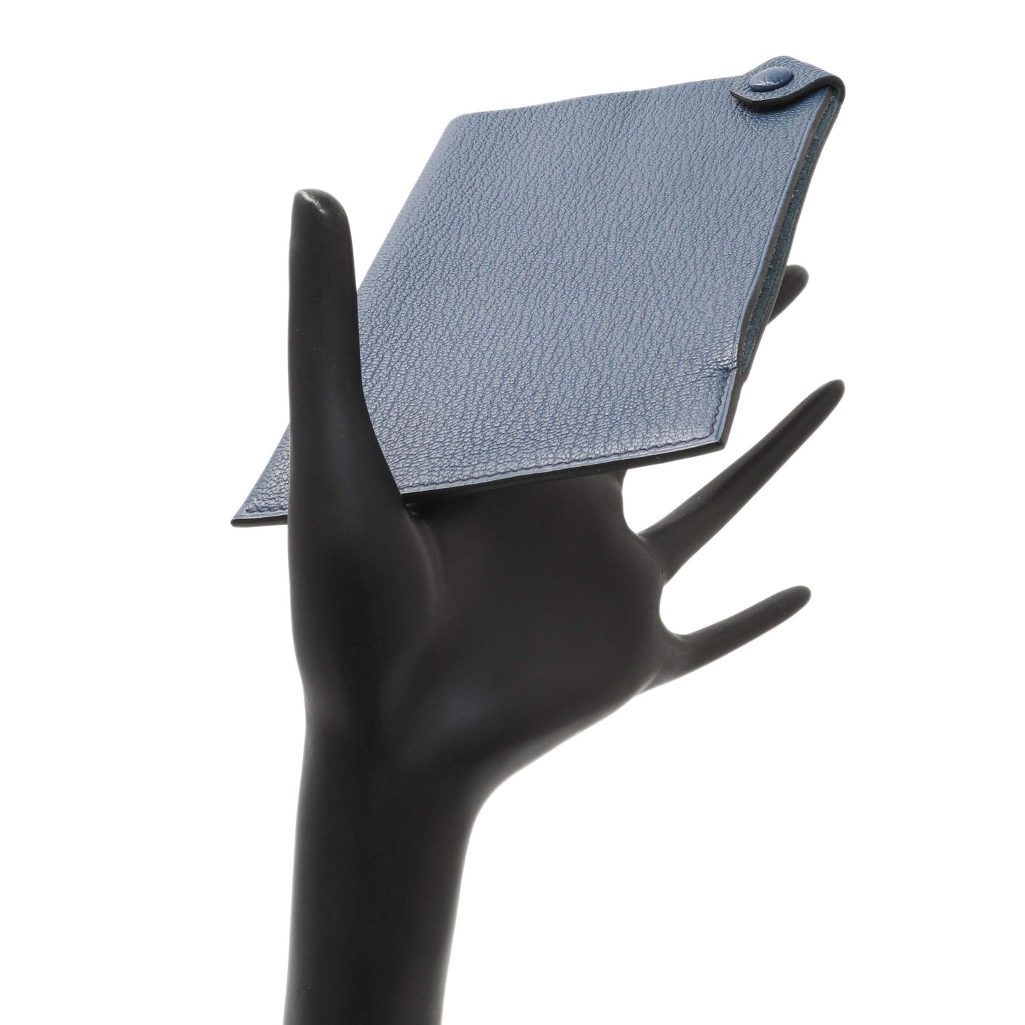 Exclusive Hermes Blue Tarmac Passport Holder — Top View