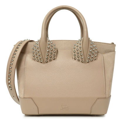 Exclusive Christian Louboutin Taupe Calfskin Suede Small Eloise Tote — Front View