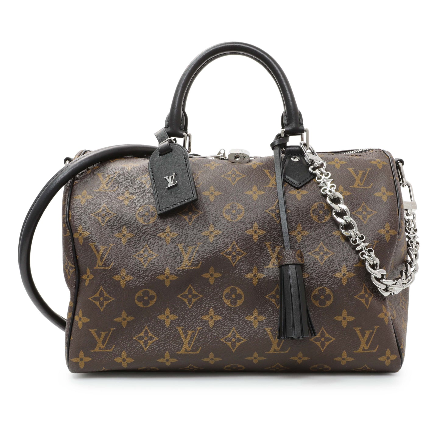 Exclusive Louis Vuitton Monogram Dark Speedy Soft 30 — Front View