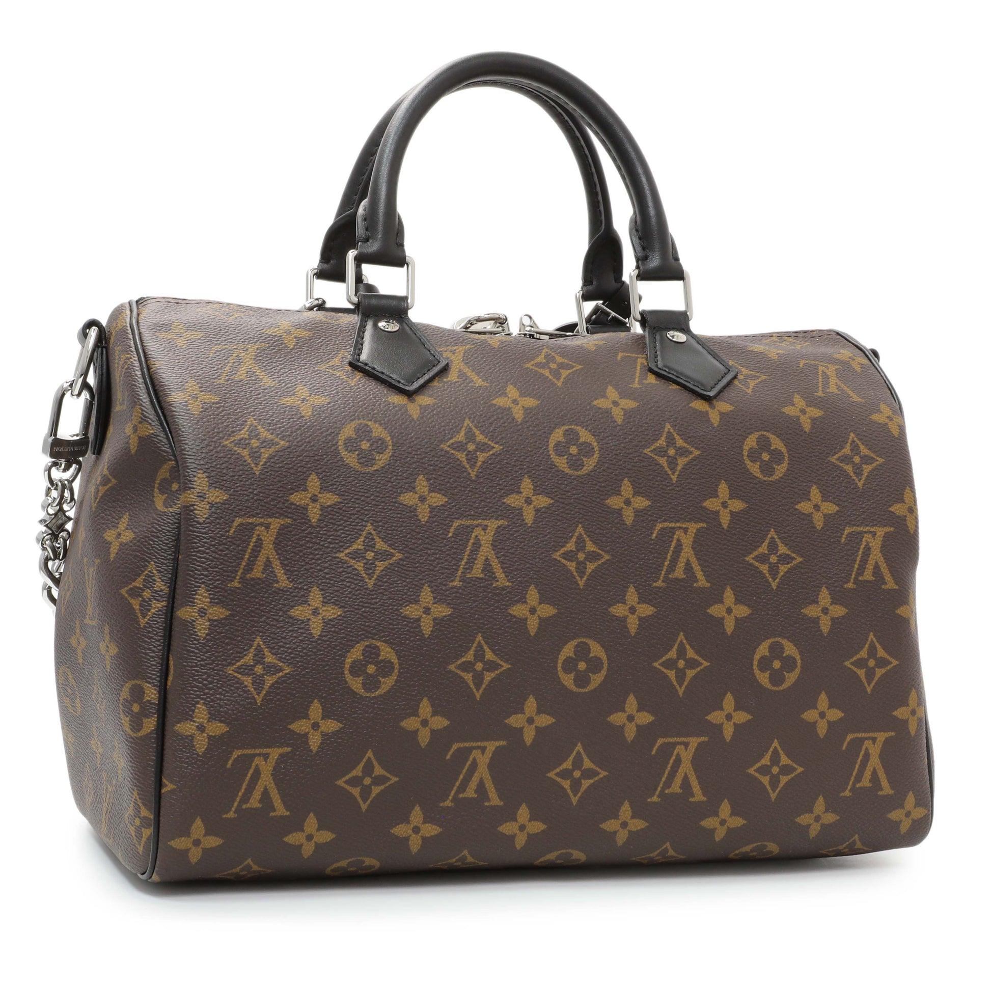 Exclusive Louis Vuitton Monogram Dark Speedy Soft 30 — Side View