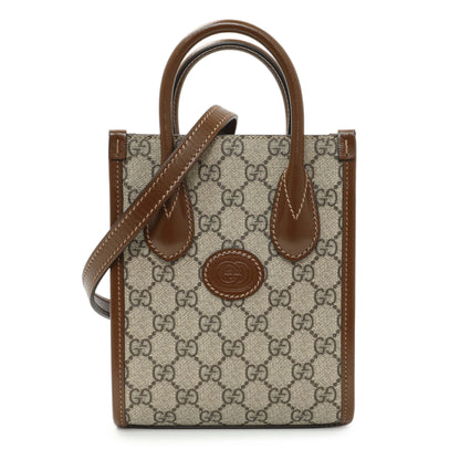 Exclusive Gucci GG Supreme Monogram Mini Retro Interlocking G Tote Bag — Front View