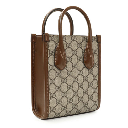 Exclusive Gucci GG Supreme Monogram Mini Retro Interlocking G Tote Bag — Side View
