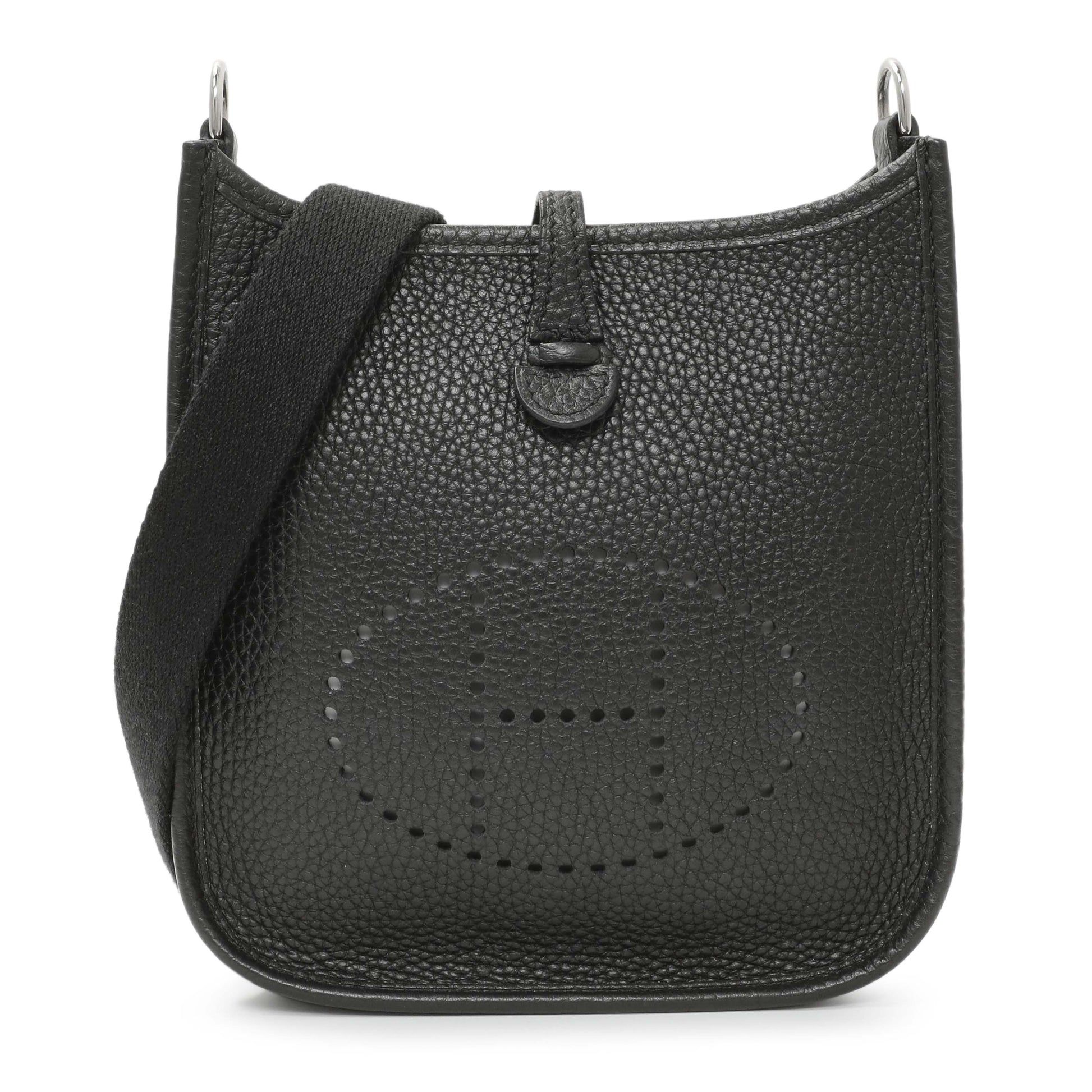 Exclusive Hermes Black Clemence Evelyne TPM — Front View