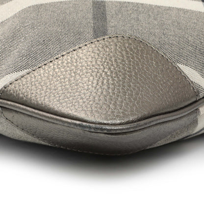 Exclusive Burberry Shimmer Check Stowell Roll-Up Tote — Top View