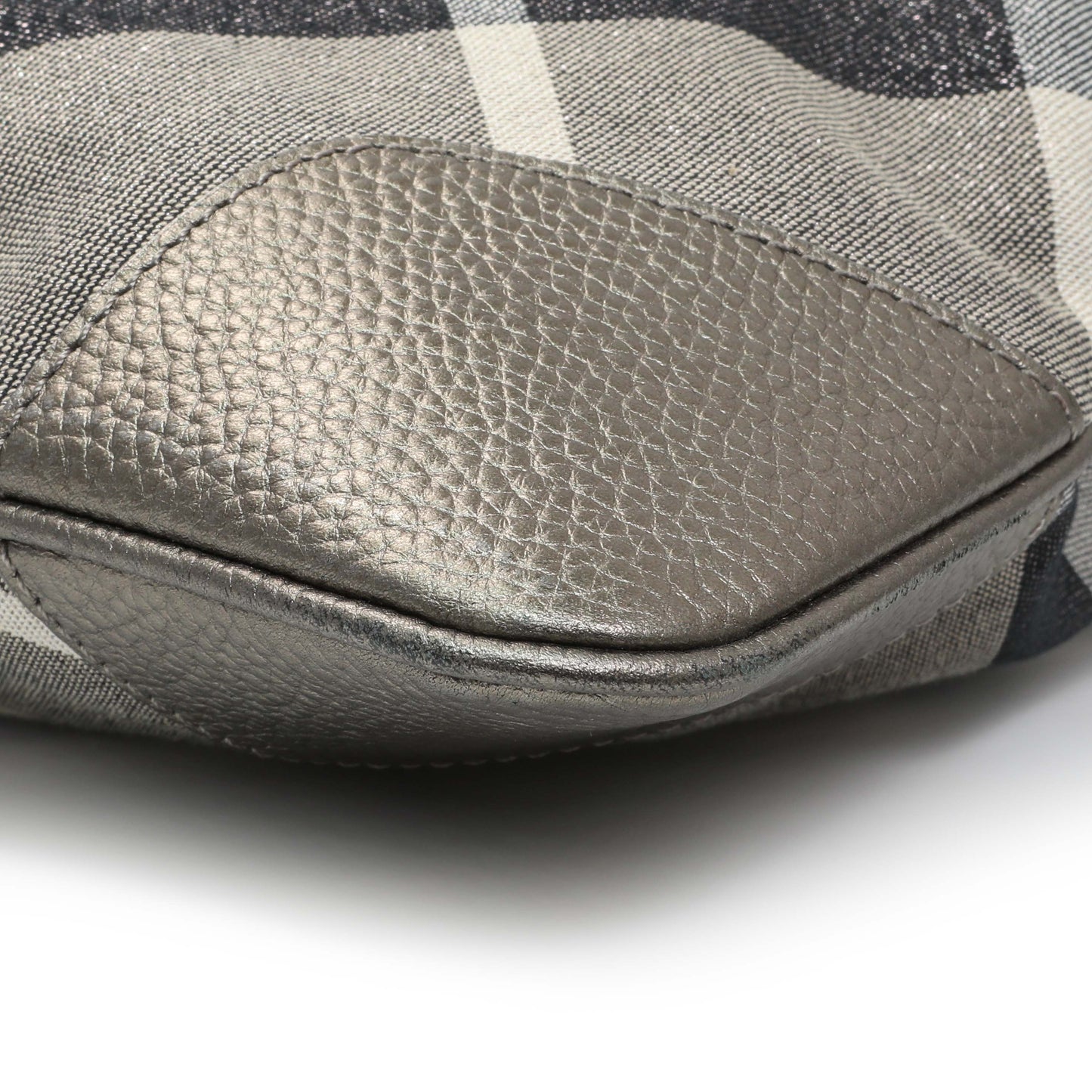 Exclusive Burberry Shimmer Check Stowell Roll-Up Tote — Detail View